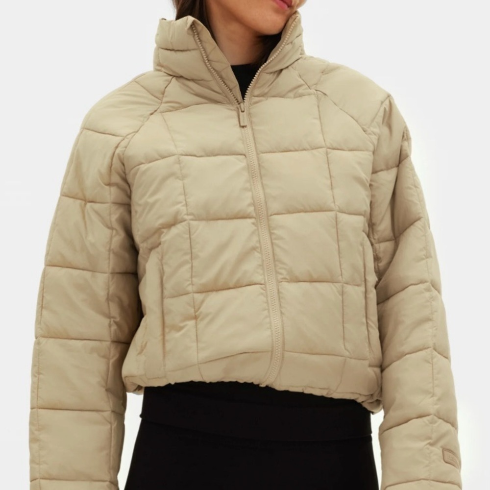 Halfdays Nellie Puffer Coat Packable Jacket Chai Tan NEW